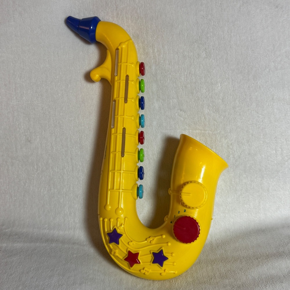 Vintage Winfun / Kmart- Electronic Musical Yellow Saxophone Toy - Lights & Sound